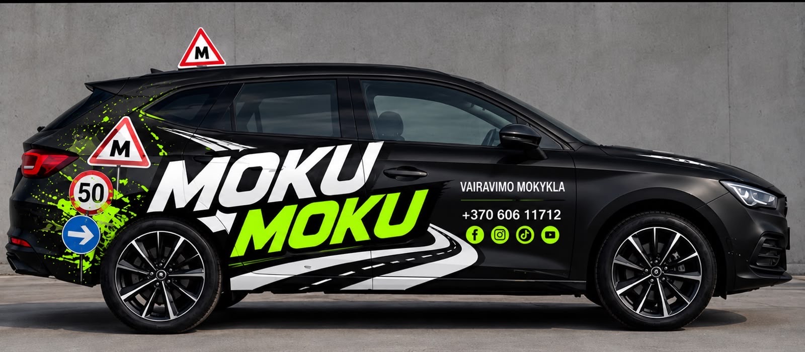 MOKU MOKU mokomasis automobilis su apklijavimu